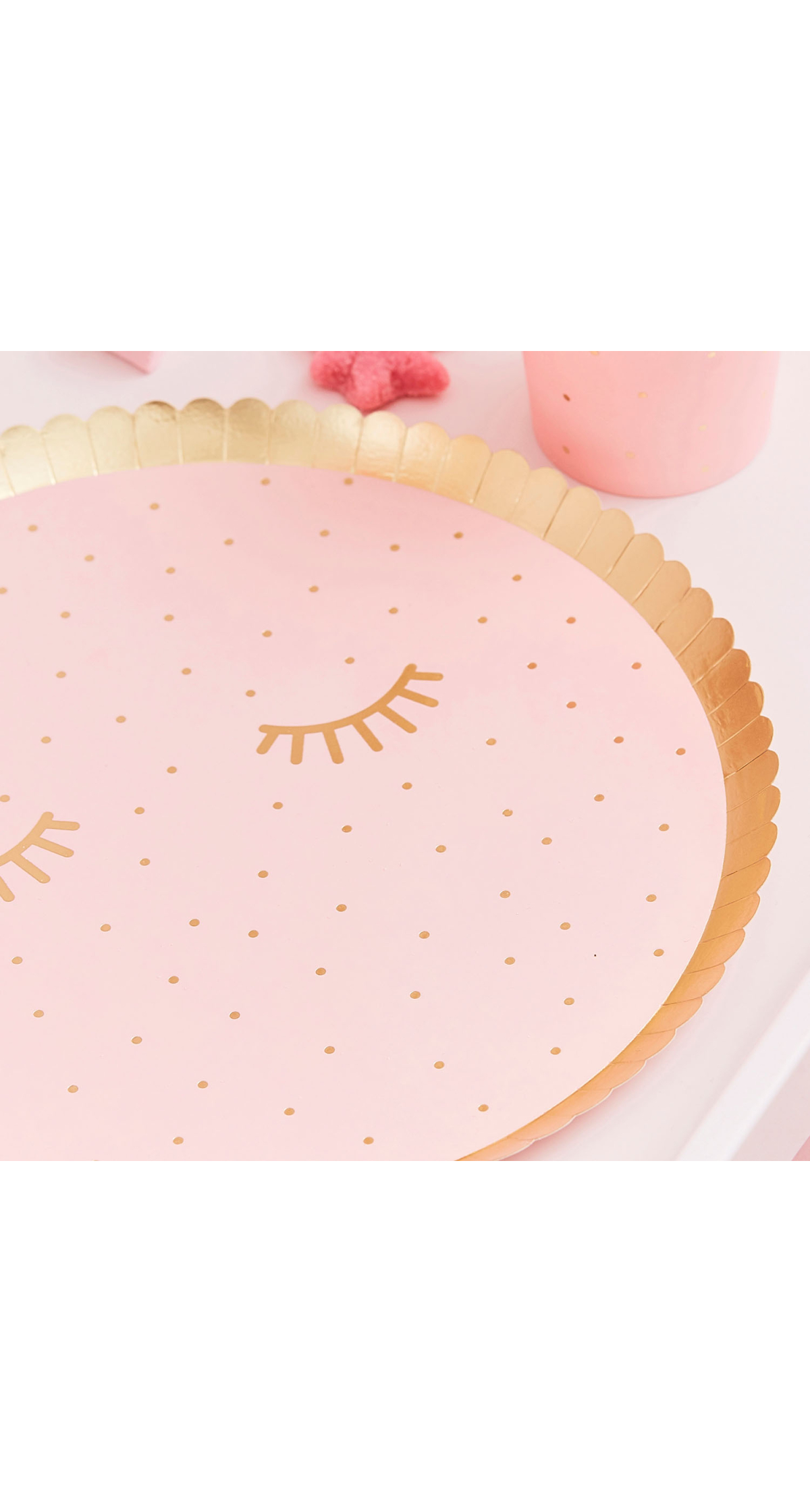 Pink Pamper Party Paper Plates 21.5cm - 8pk