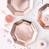 Rose Gold Paper Plates 25cm - 8pk