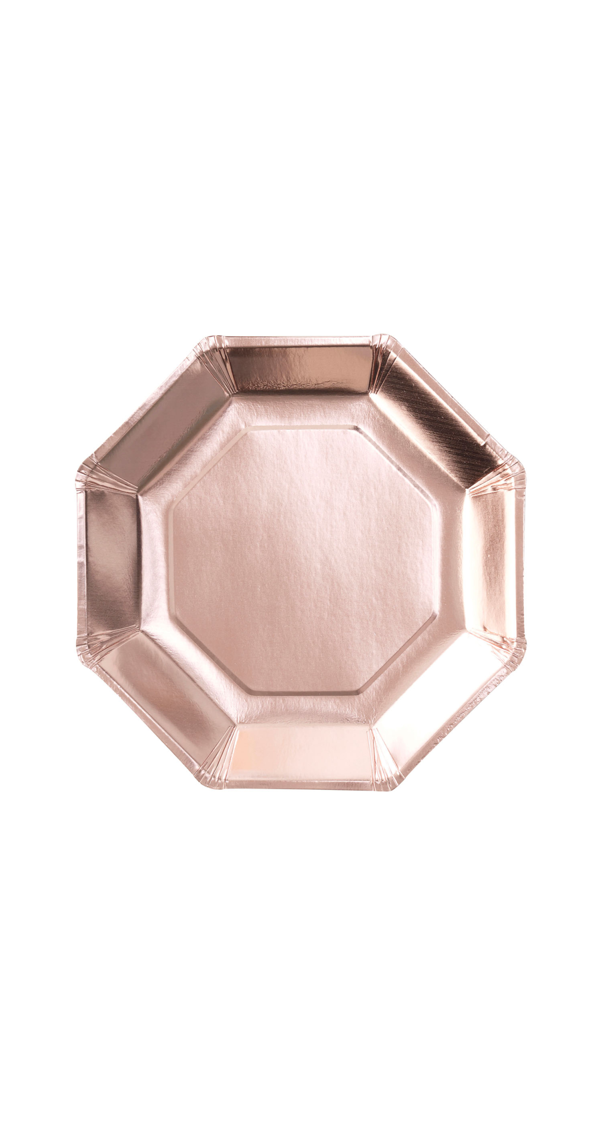 Rose Gold Paper Plates 25cm - 8pk