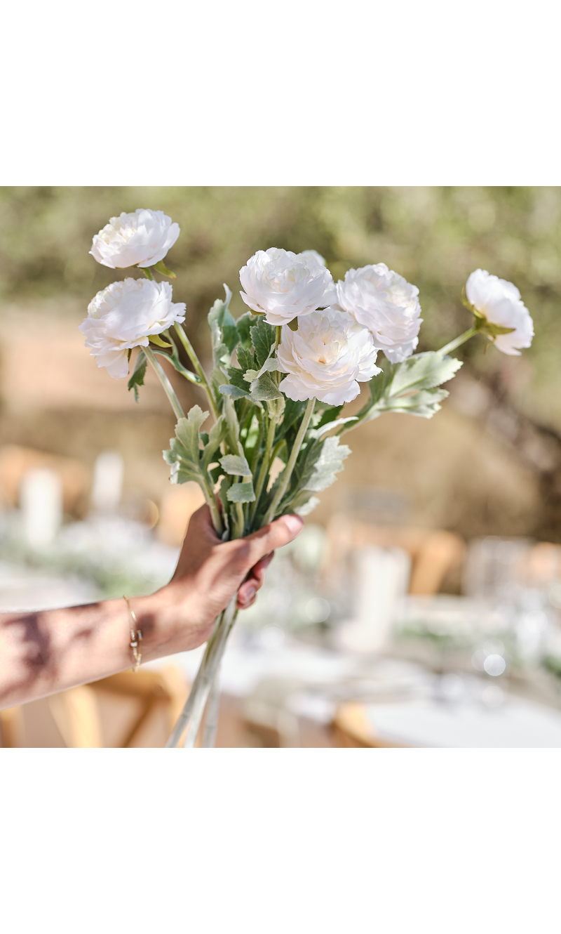 Ranunculus Artificial Foliage Stems 45cm - 3pk