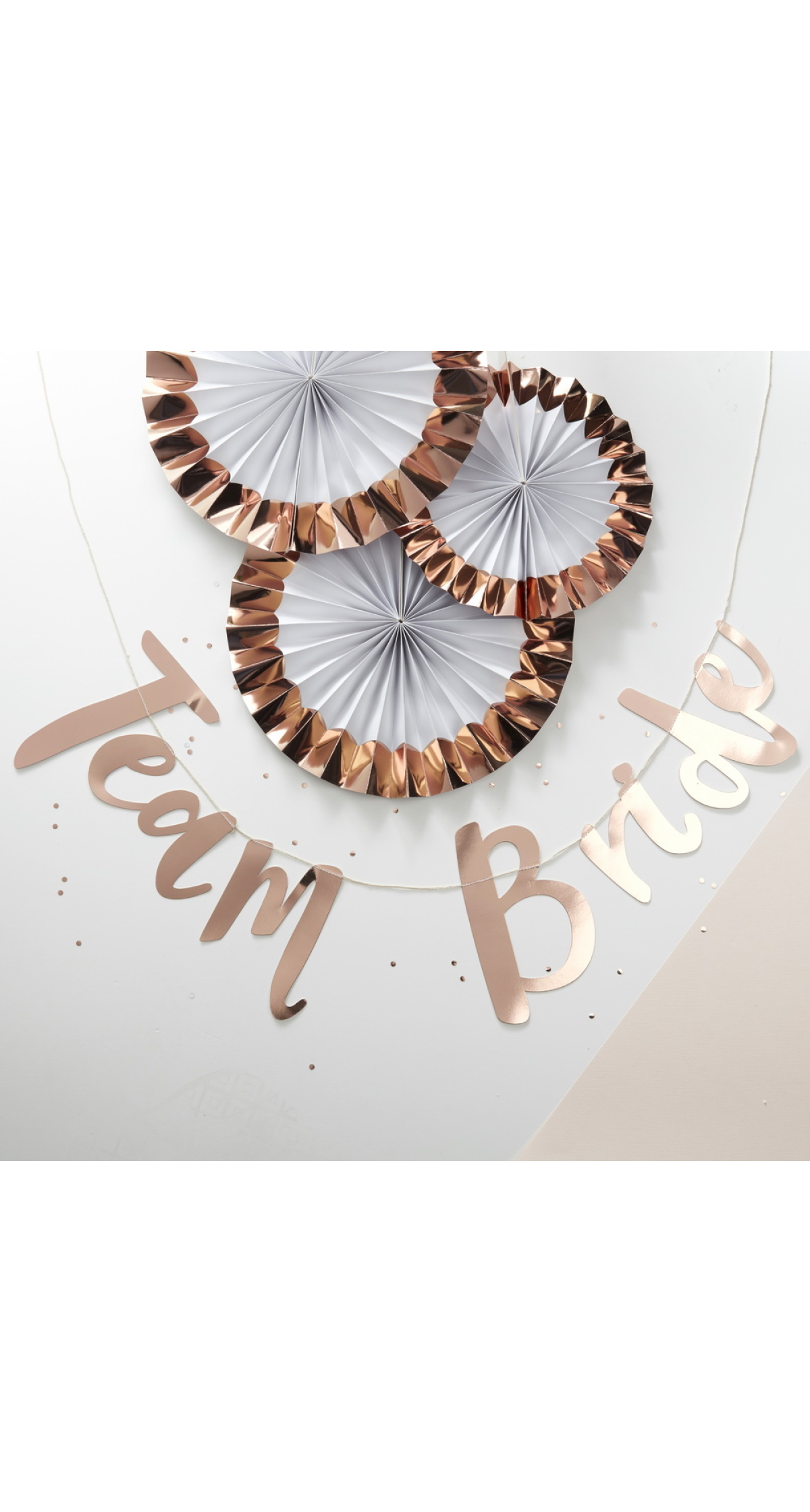 Team Bride Rose Gold Hen Party Bunting Banner - 1.5m