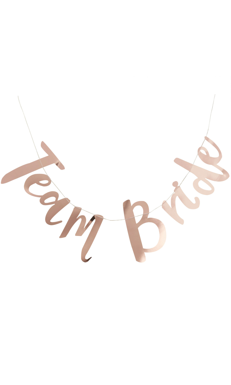 Team Bride Rose Gold Hen Party Bunting Banner - 1.5m