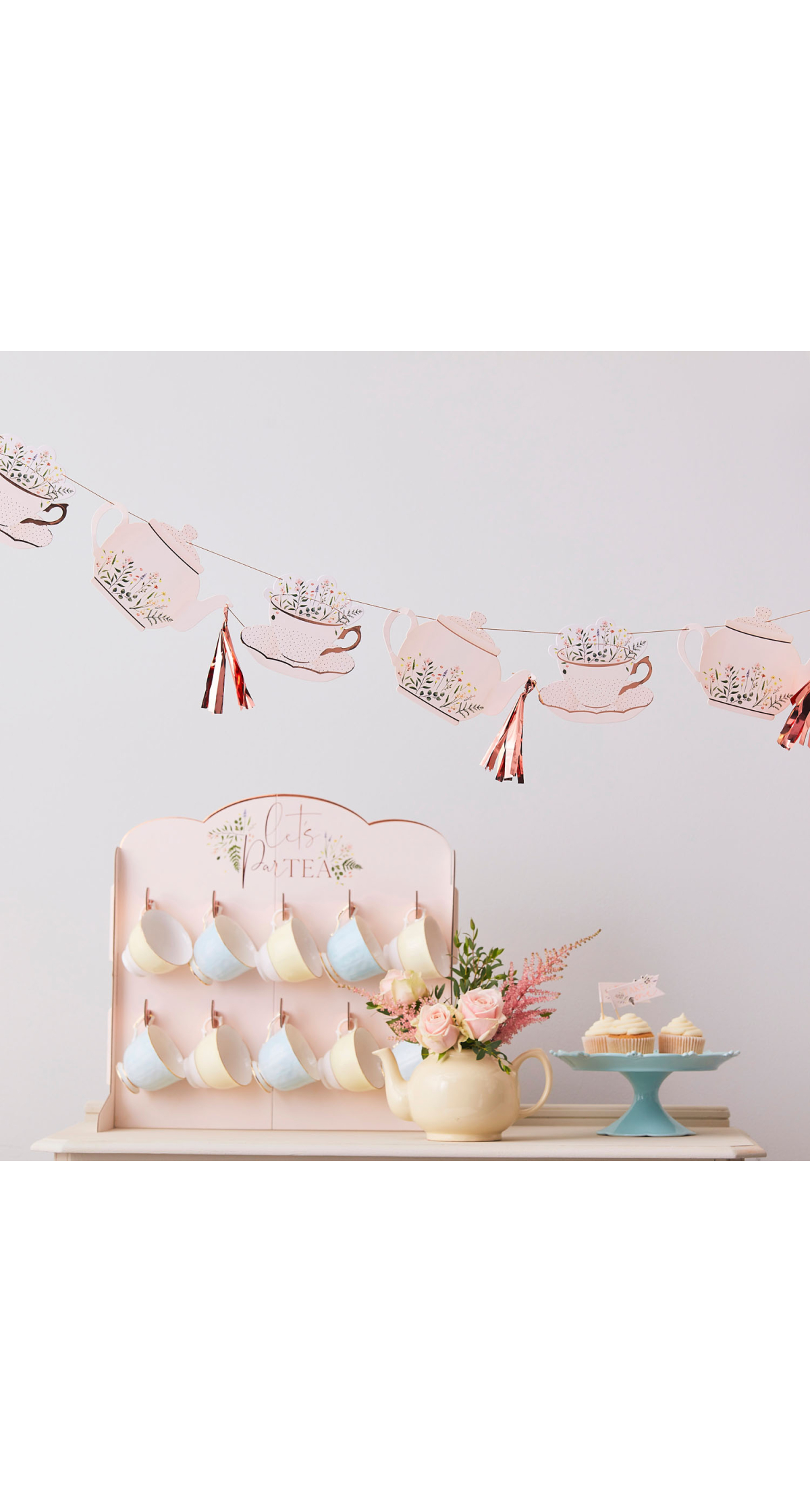 Tea Party Bunting With Teapot & Tassel - 3.5m