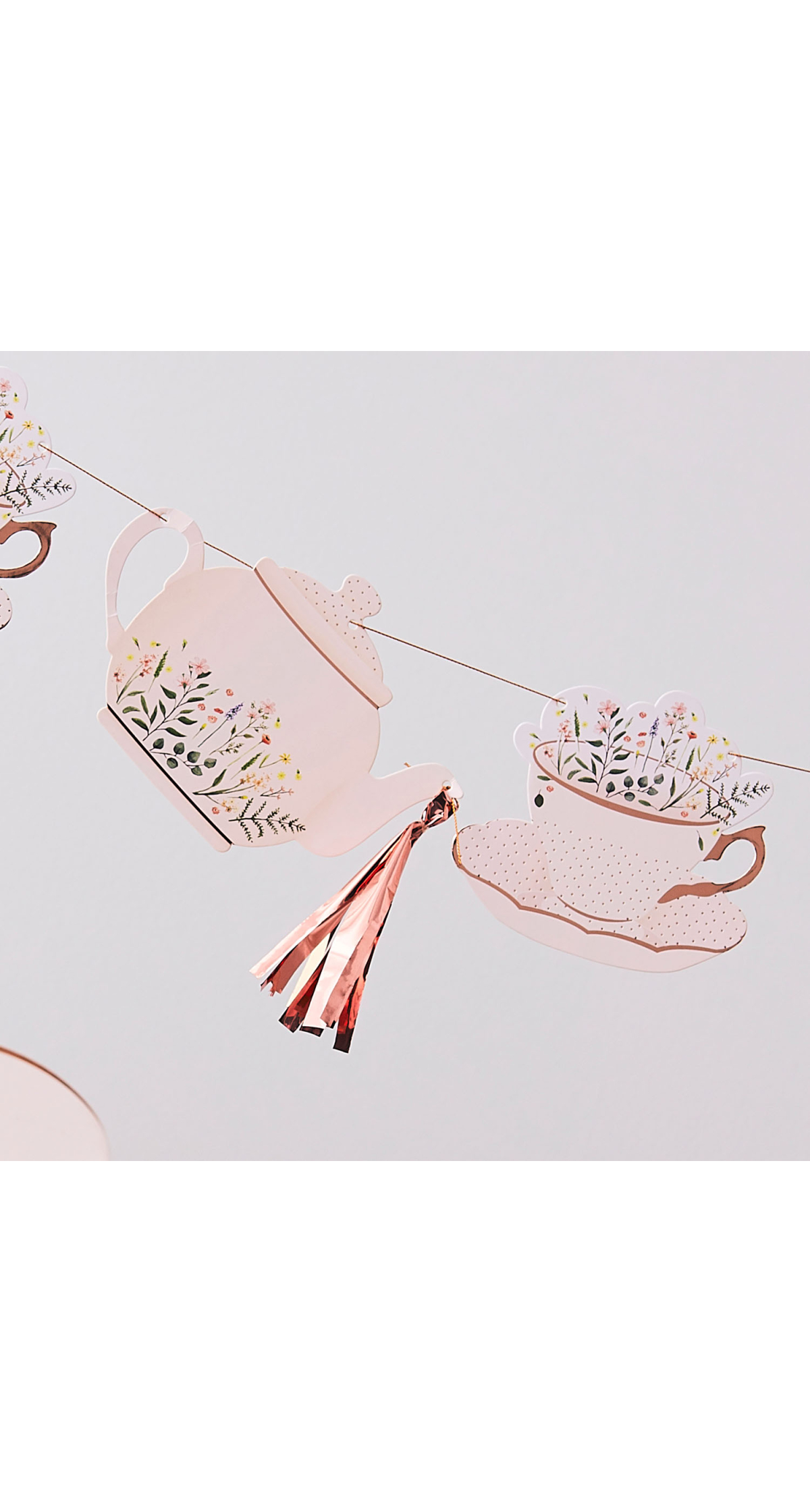 Tea Party Bunting With Teapot & Tassel - 3.5m