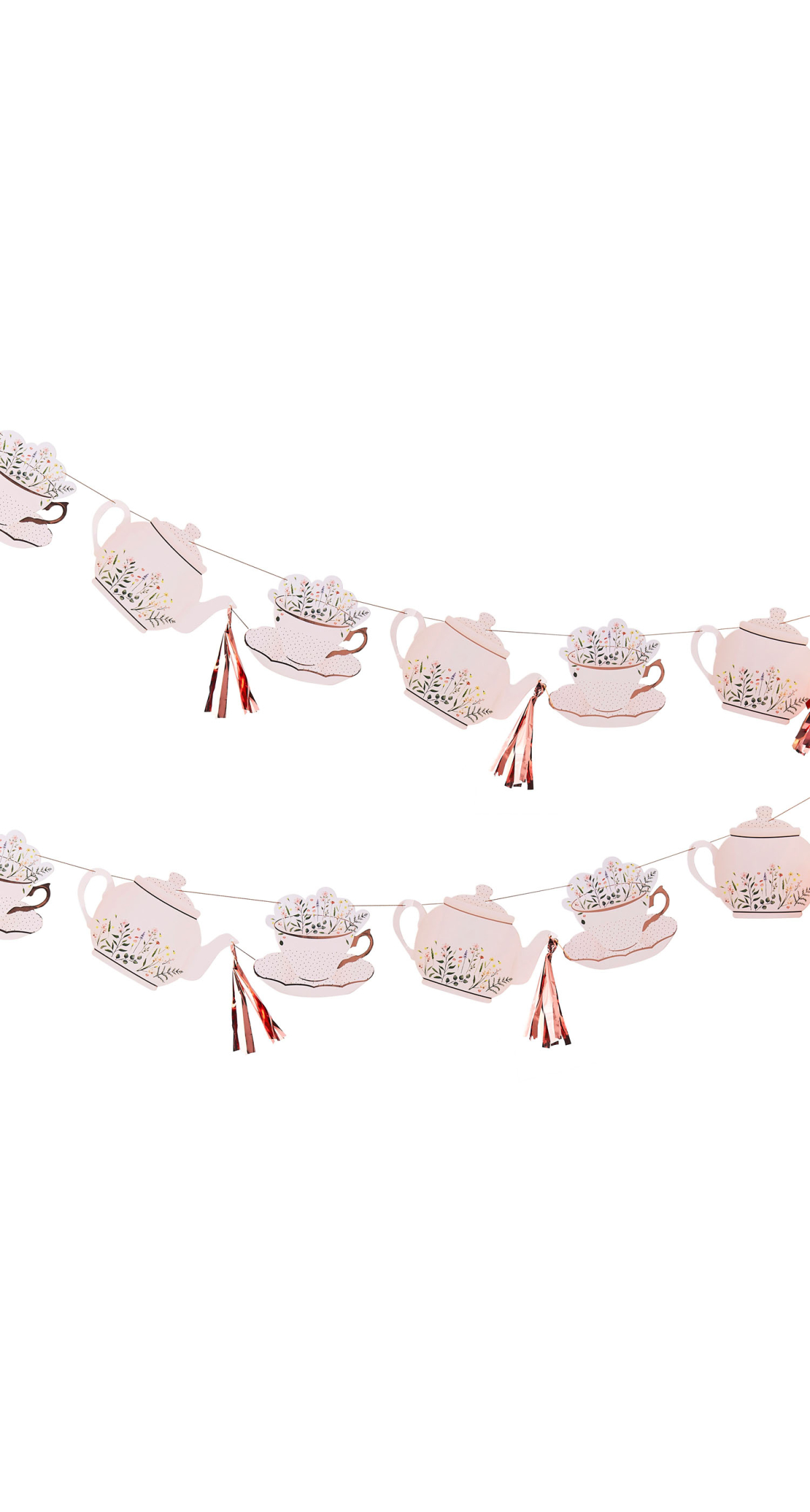 Tea Party Bunting With Teapot & Tassel - 3.5m