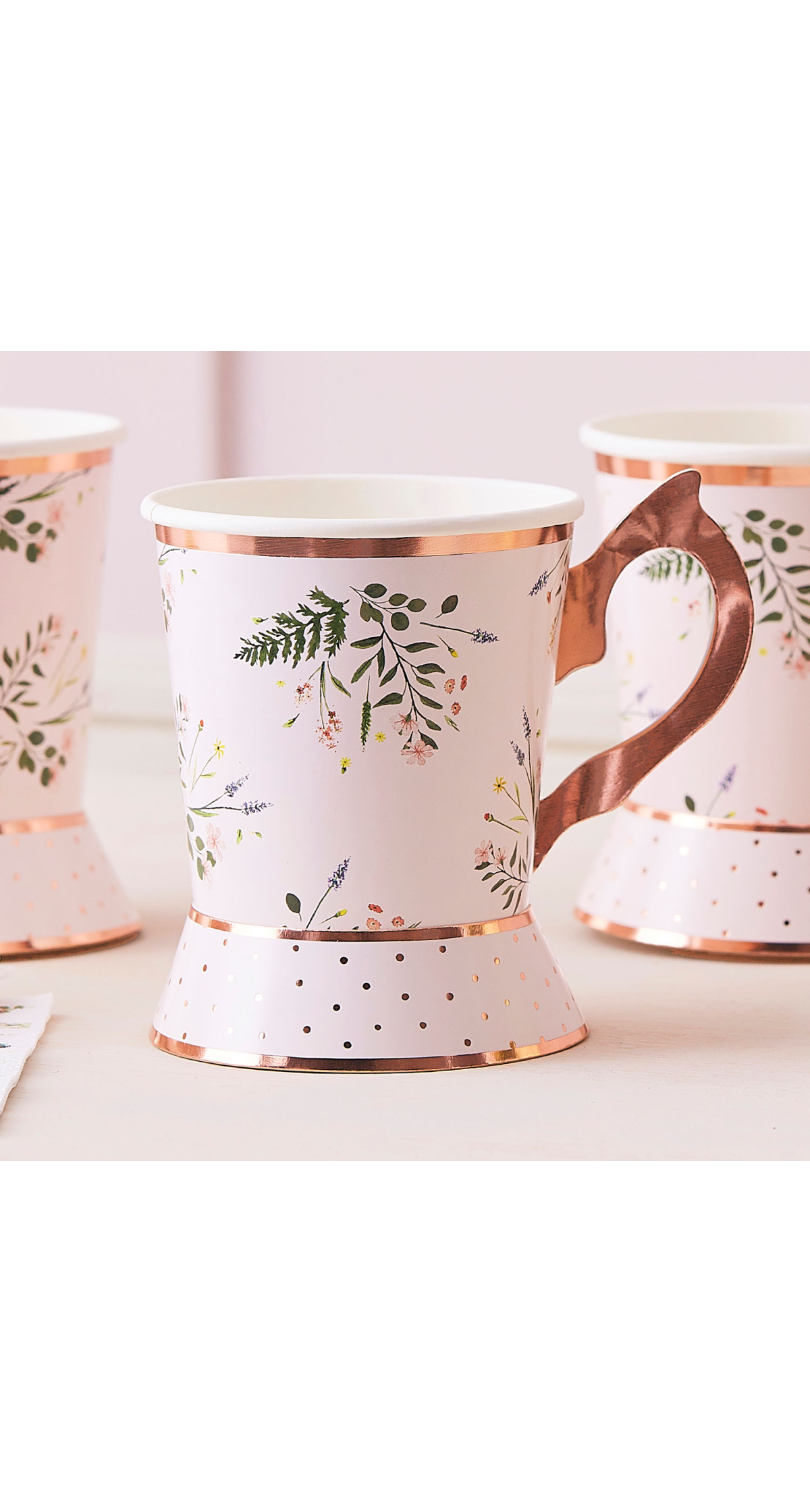 Floral Tea Party Cups - 8pk