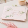 Floral Pink Happy Birthday Napkins 16.5cm x 16.5cm - 16pk