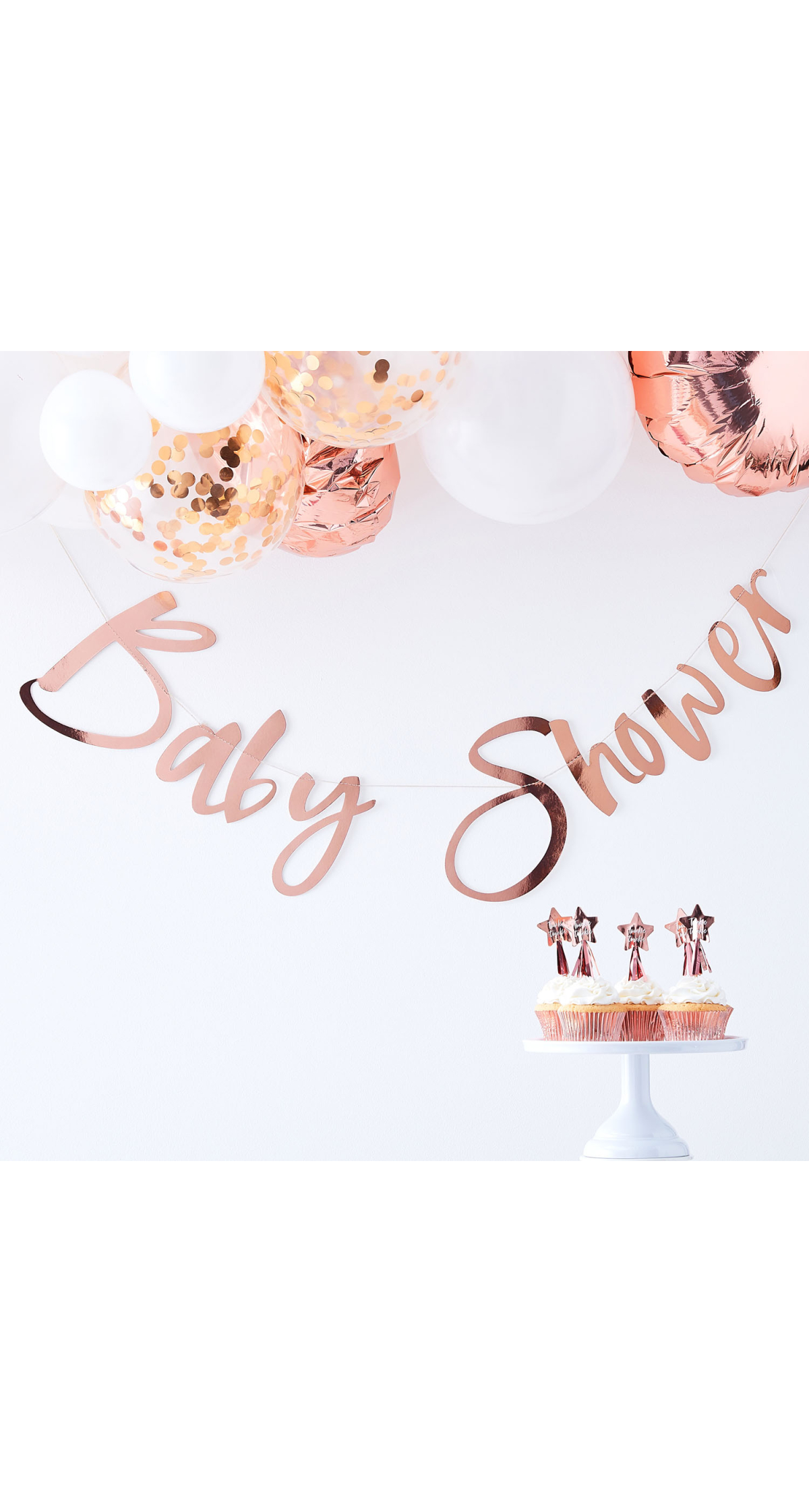 Rose Gold Baby Shower Bunting - 1.5m