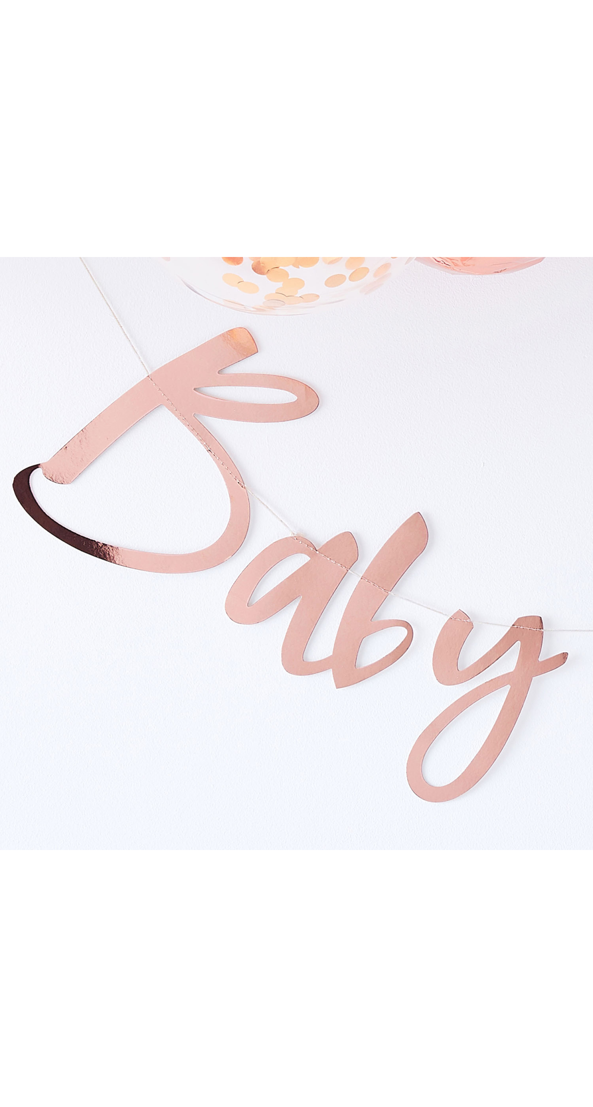 Rose Gold Baby Shower Bunting - 1.5m