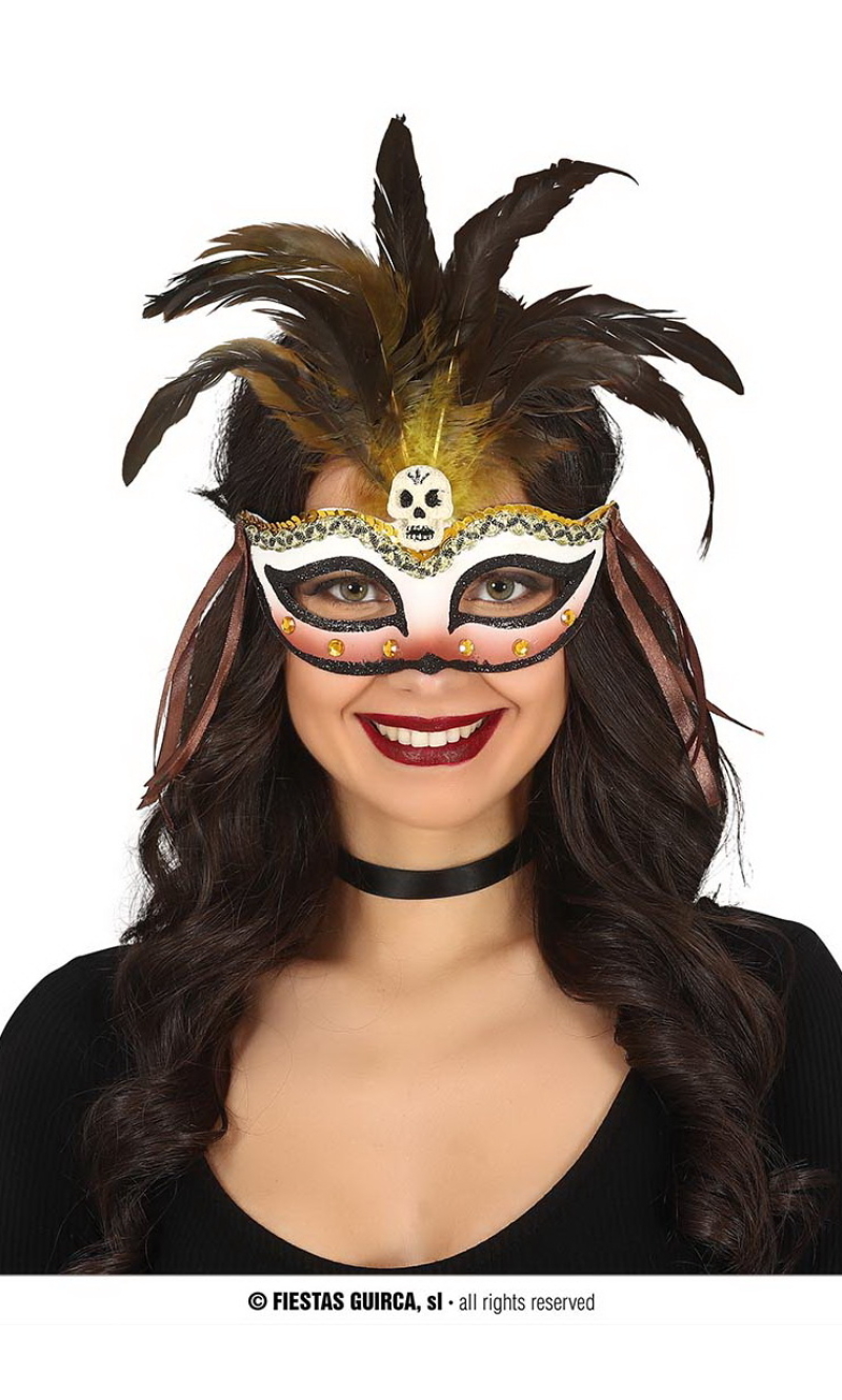 Voodoo Mask With Feathers