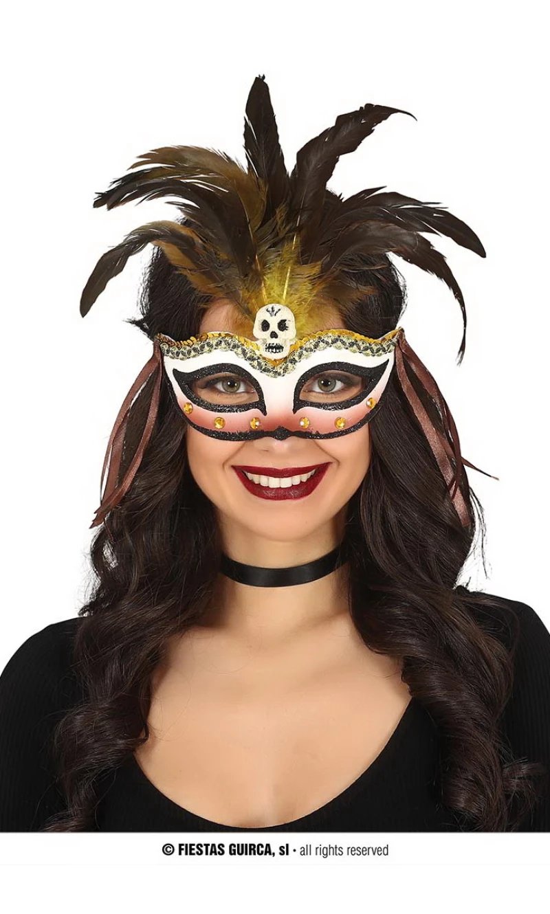 Voodoo Mask With Feathers