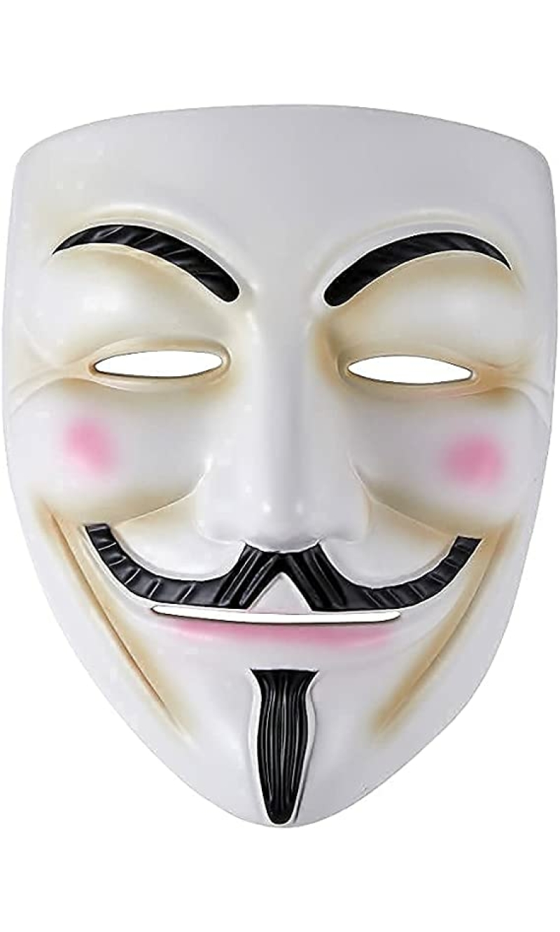V For Vendetta (Anonymous Hacker) Mask - One Size