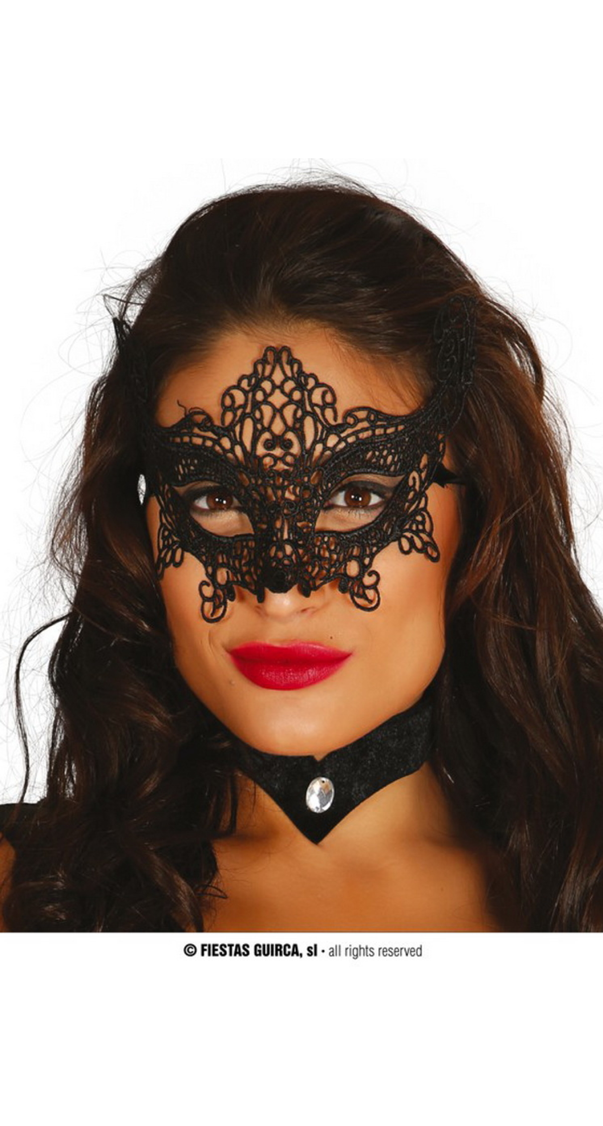 Venetian Embroidered Black Mask