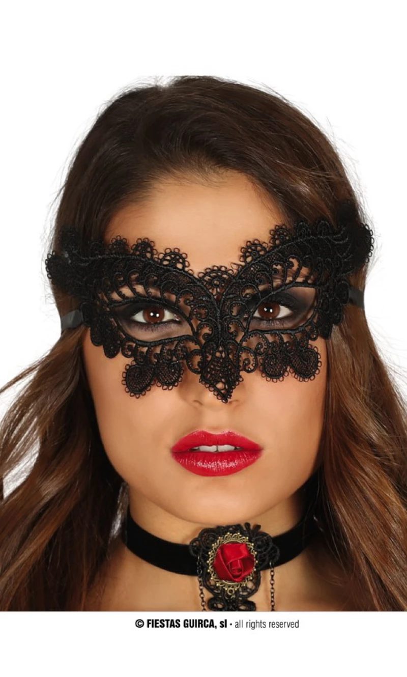 Embroidered Black Mask