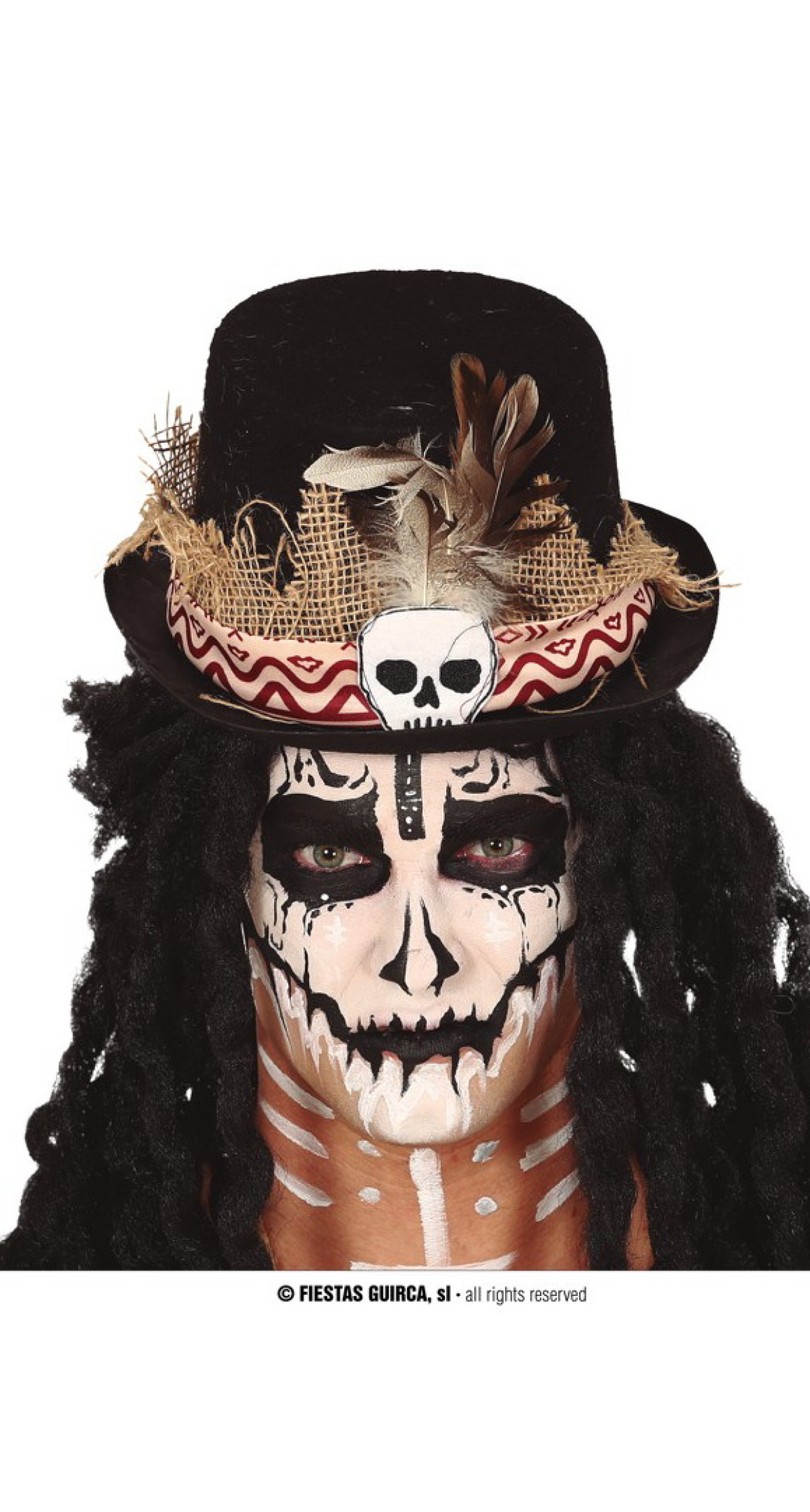 Felt Voodoo Babalawo Top Hat - Adult One Size