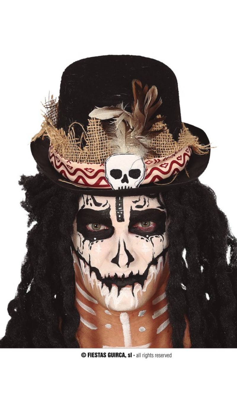 Felt Voodoo Babalawo Top Hat - Adult One Size