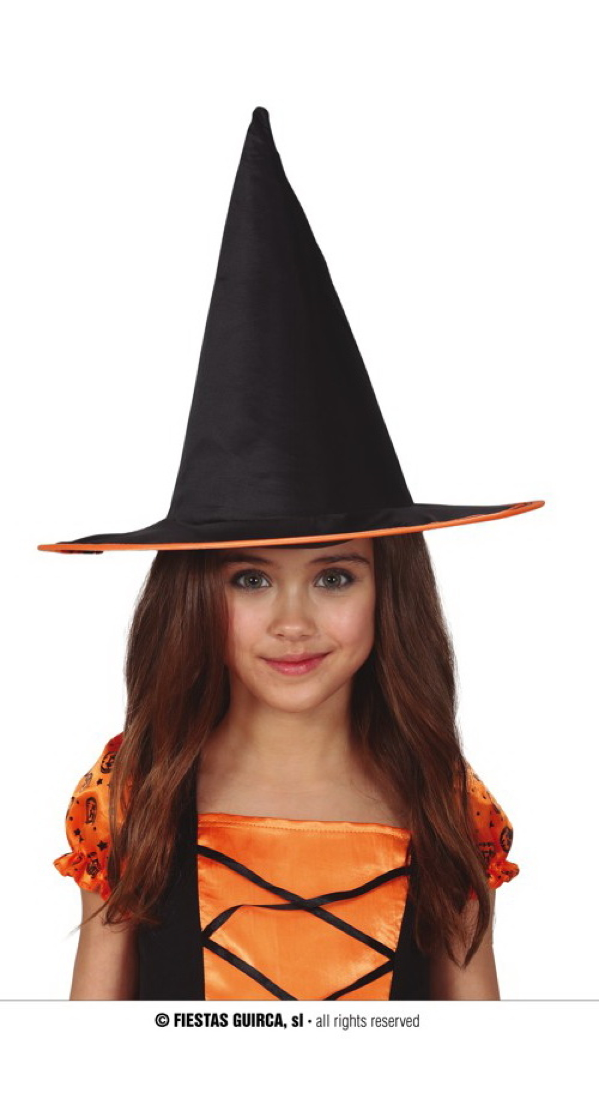 Black & Orange Witch Hat - Child One Size