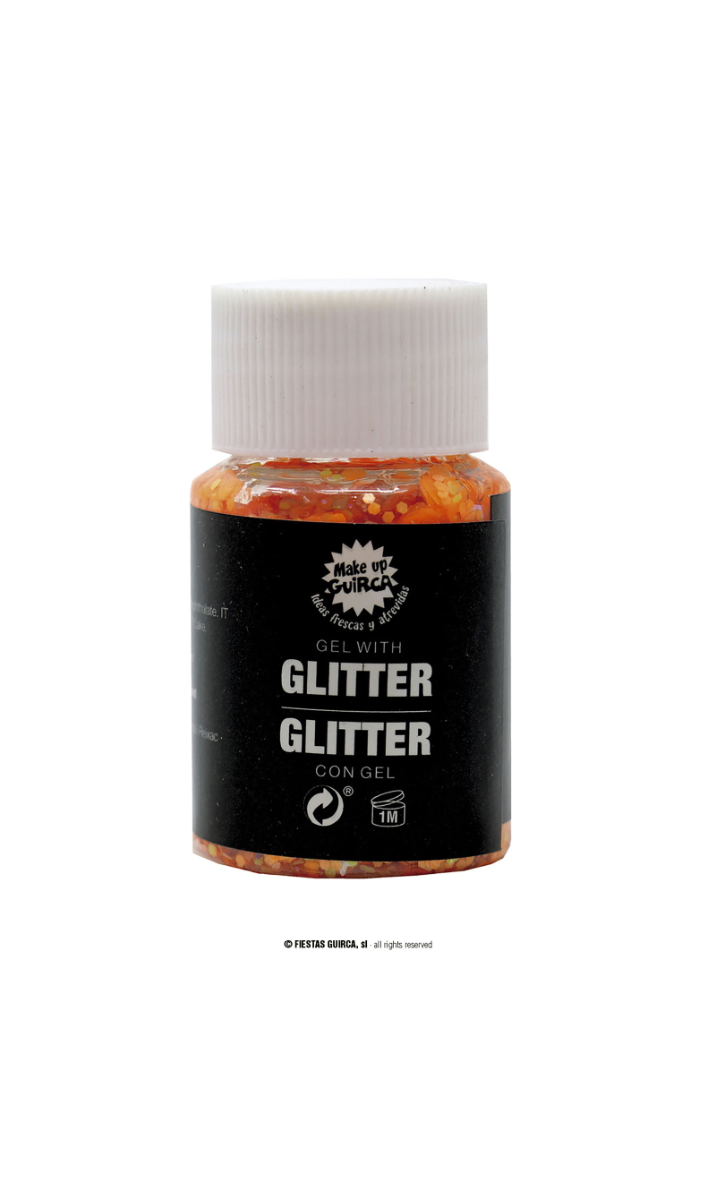 Pot Glitter Gel Orange - 20g