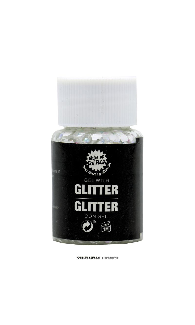 Pot Glitter Gel White - 20g
