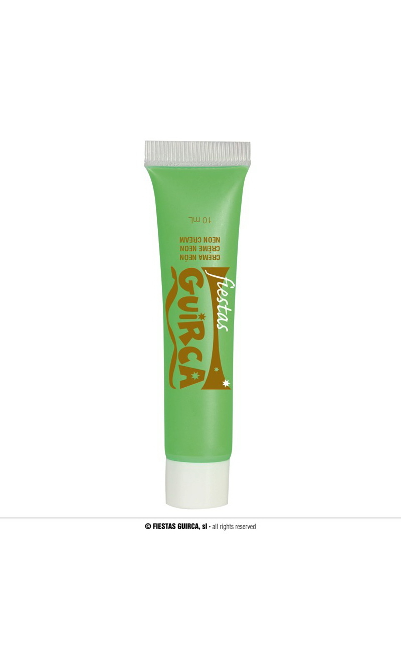 Neon UV Cream Face & Body Paint Tube 10ml - Green