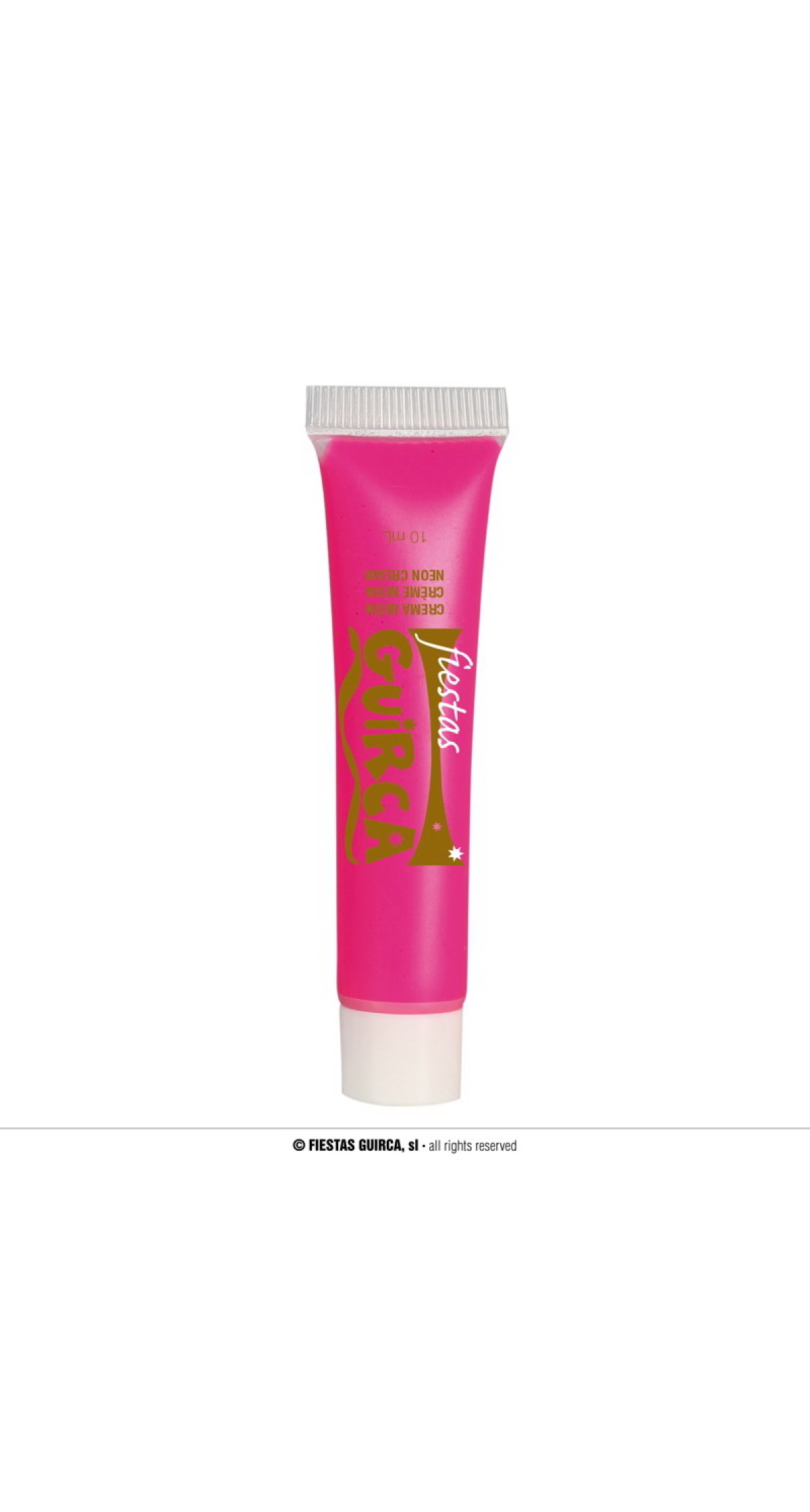 Neon UV Cream Face & Body Paint Tube 10ml - Pink