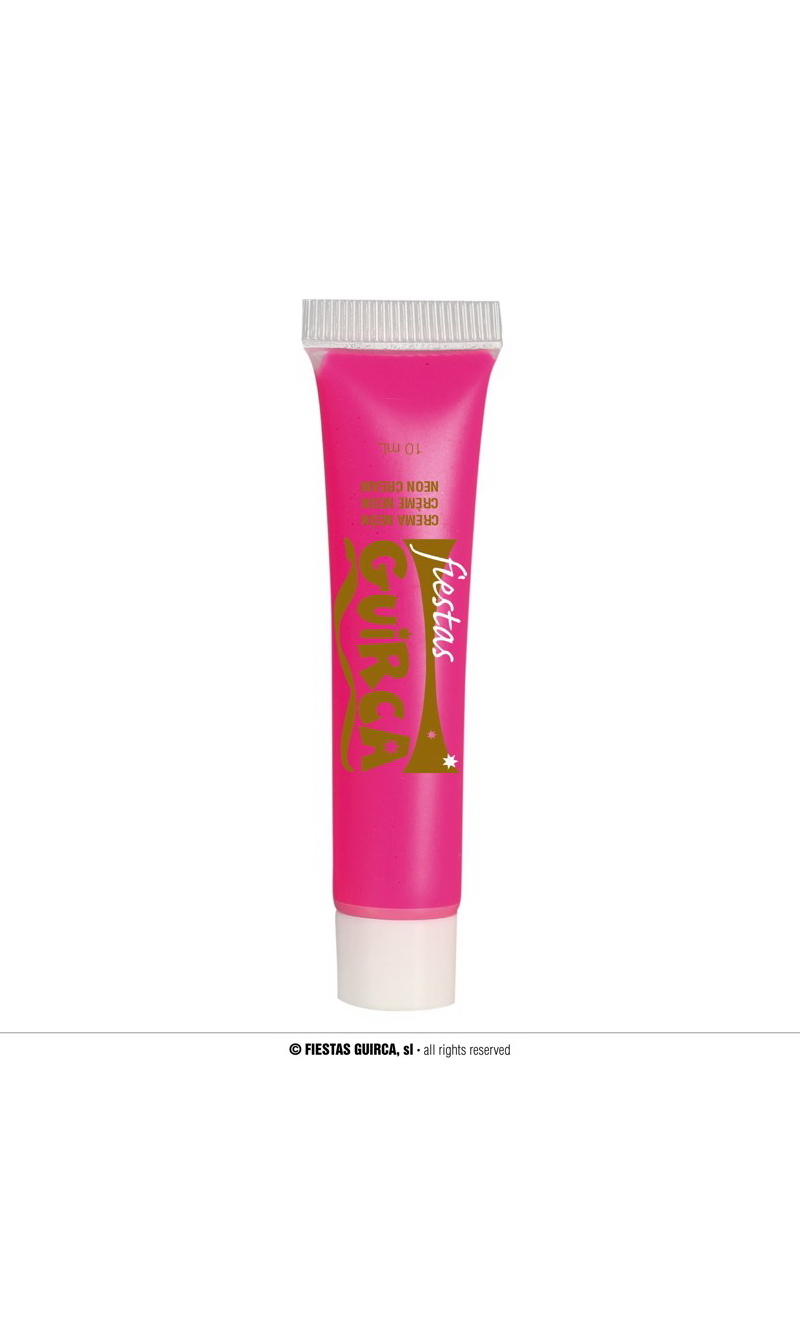 Neon UV Cream Face & Body Paint Tube 10ml - Pink