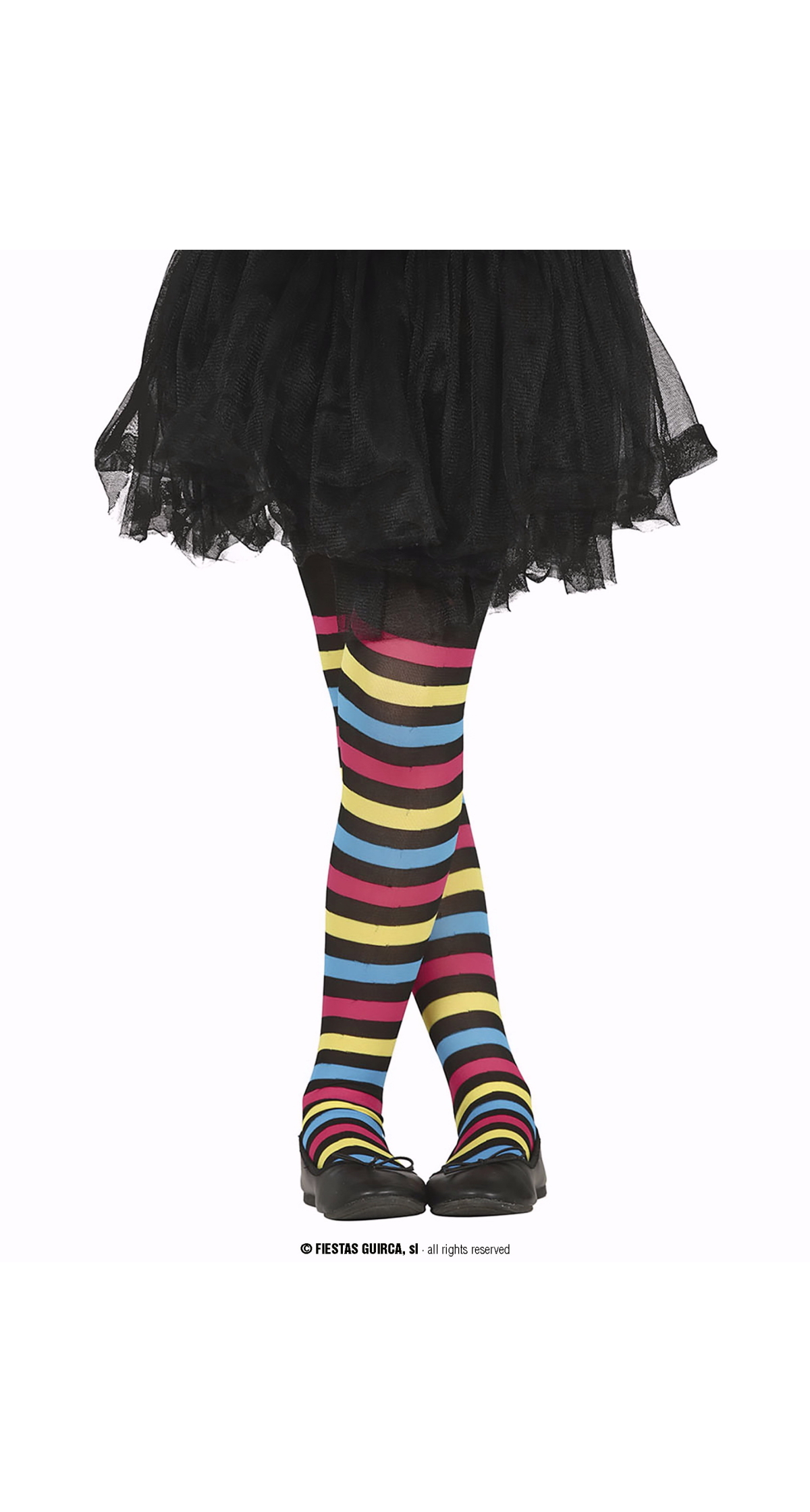 Striped Rainbow Tights - Age 7 to 12 Years