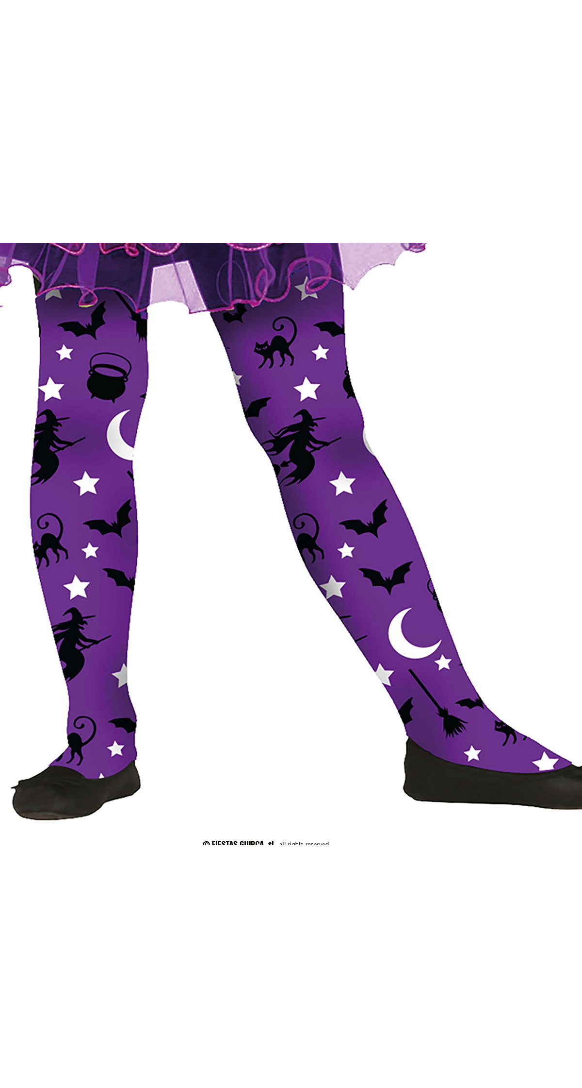 Purple Witch Tights - Age 3 to 6 Years