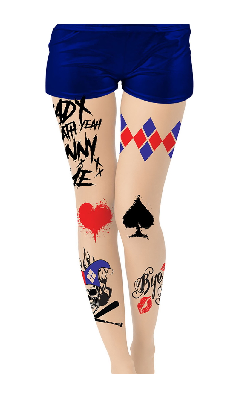 Harley Quinn Dangerous Tights - Adult One Size