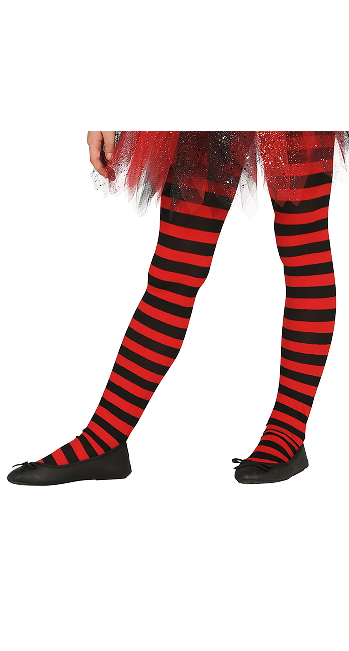 Red Striped Tights - Age 7 to 12 Years
