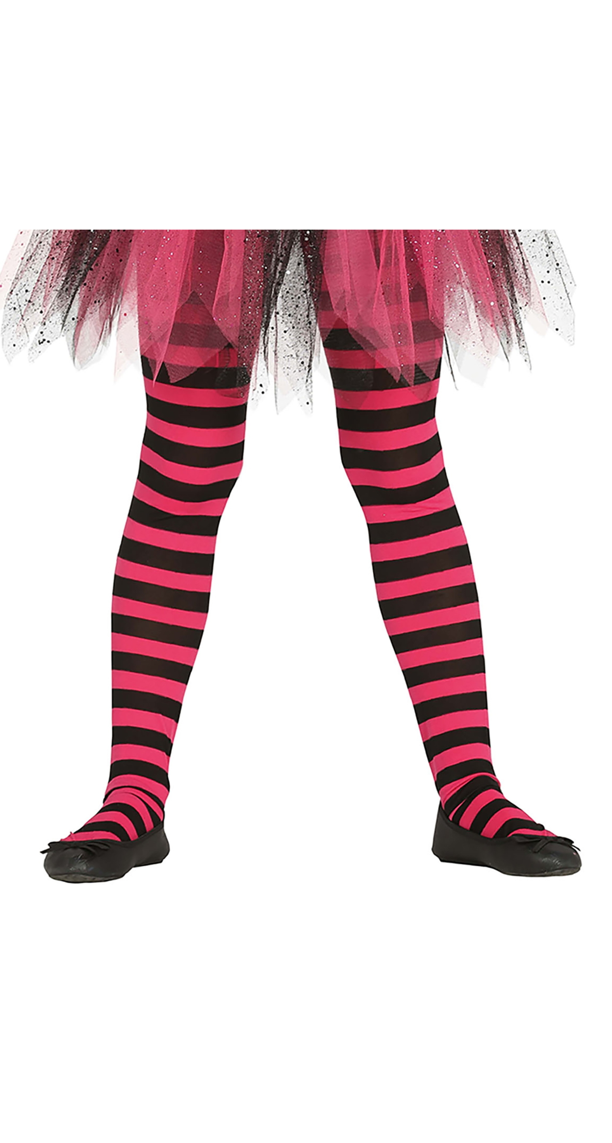 Pink Striped Tights - Age 7 to 12 Years