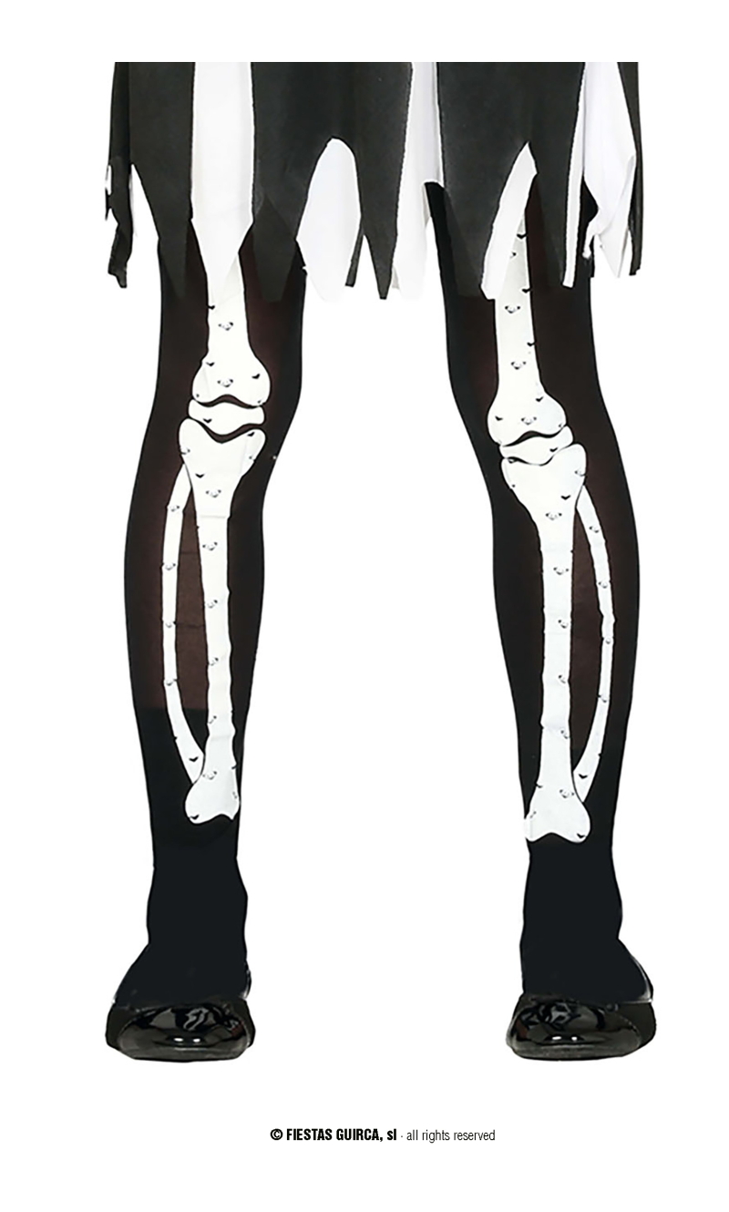 Skeleton Tights - Age 7 to 12 Years