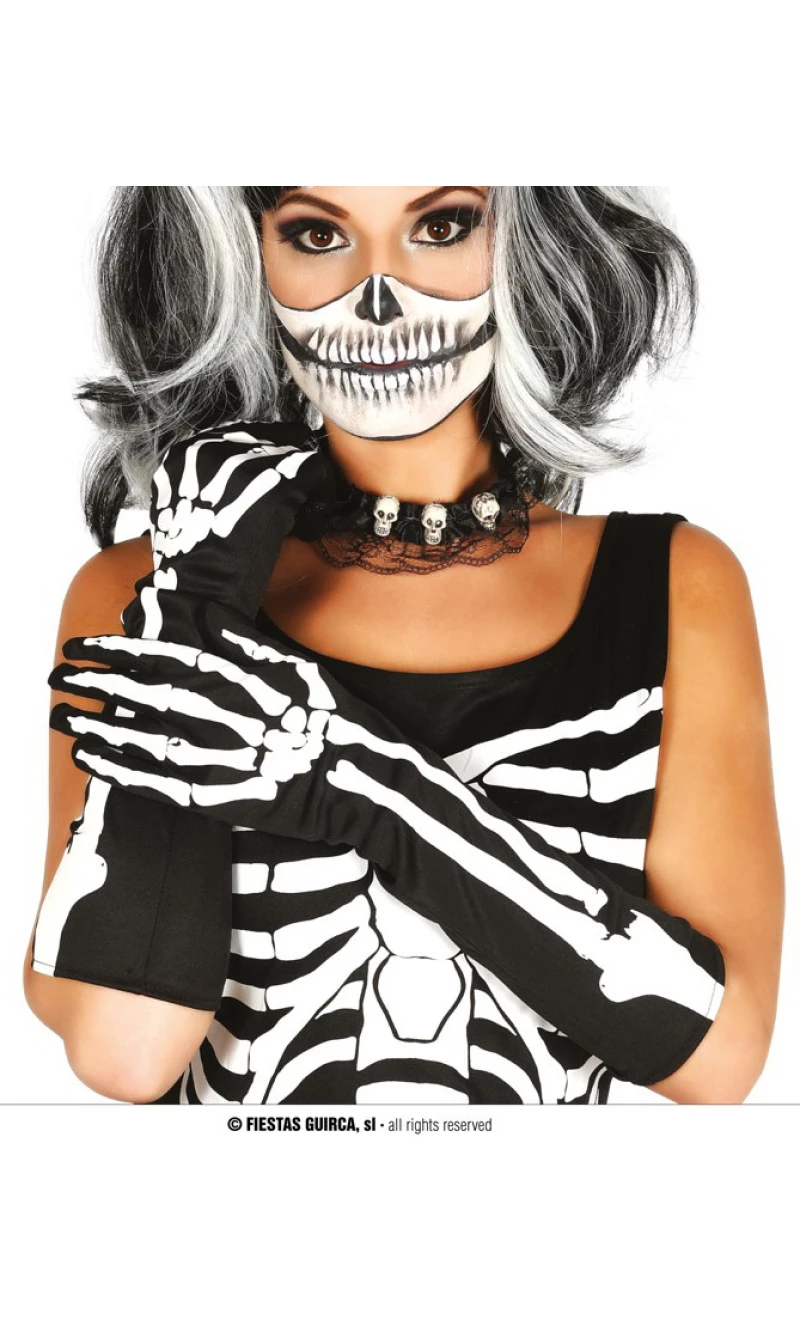 Skeleton Gloves 40cm