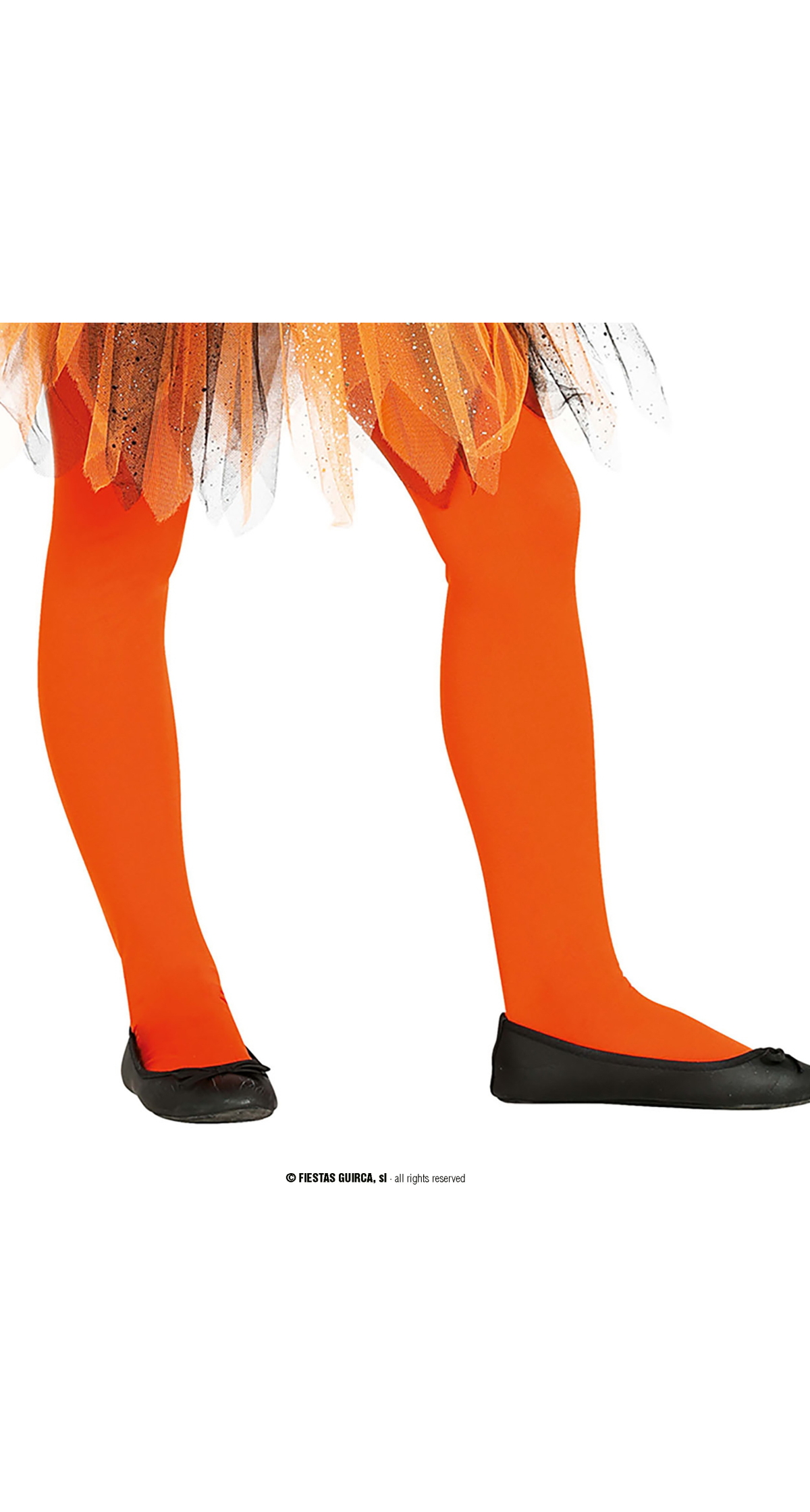 Child Orange Tights - Age 3 to 6 Years