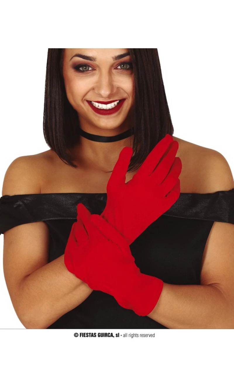 Adult's Red Gloves 25cm (Pair)