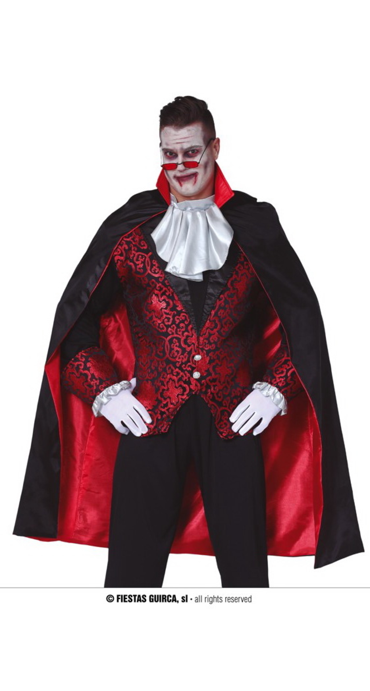 Black Cape With Red Lining 115cm
