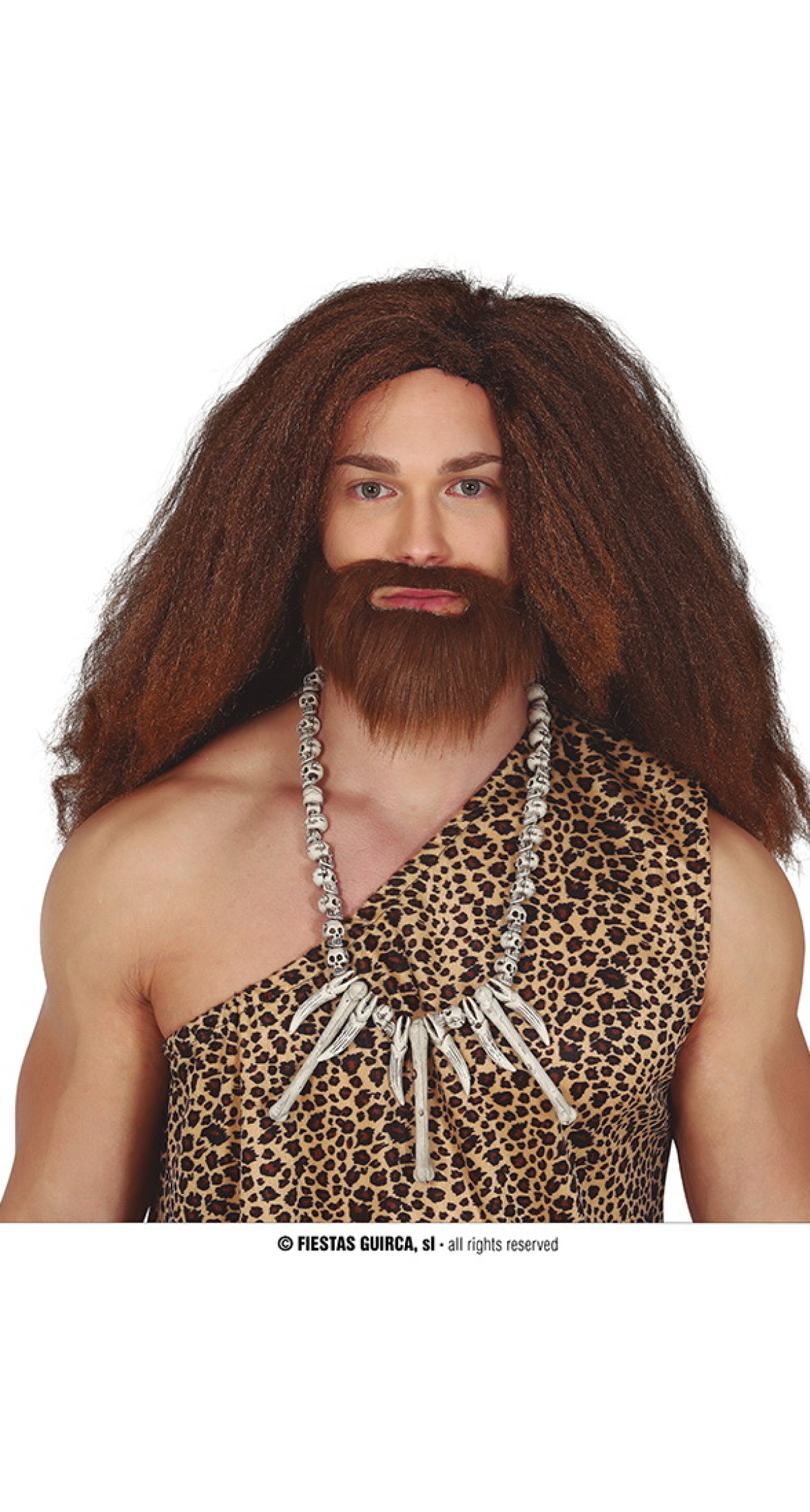 Caveman Necklace With Skulls