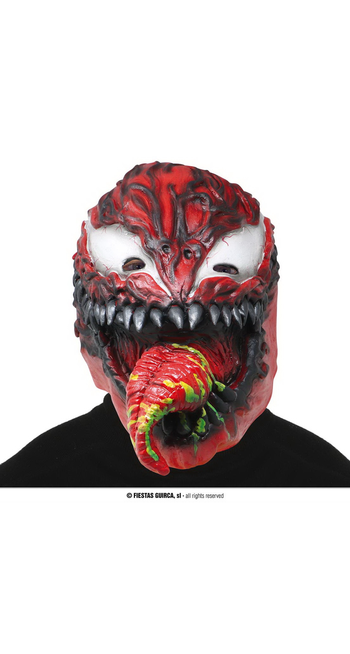 Red Venom Villain Latex Mask - Adult One Size