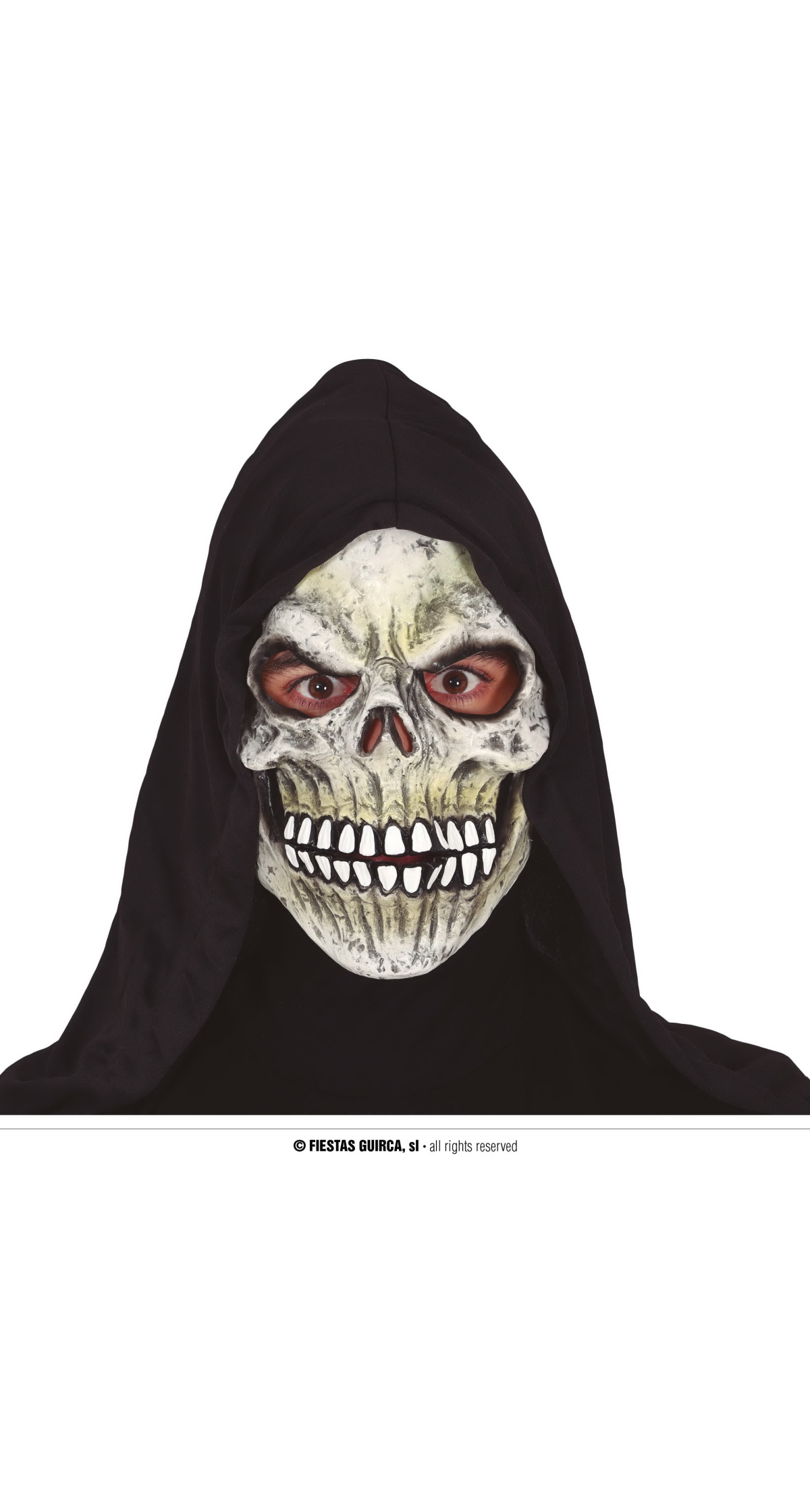 Skeleton Mask With Hood - Adult One Size