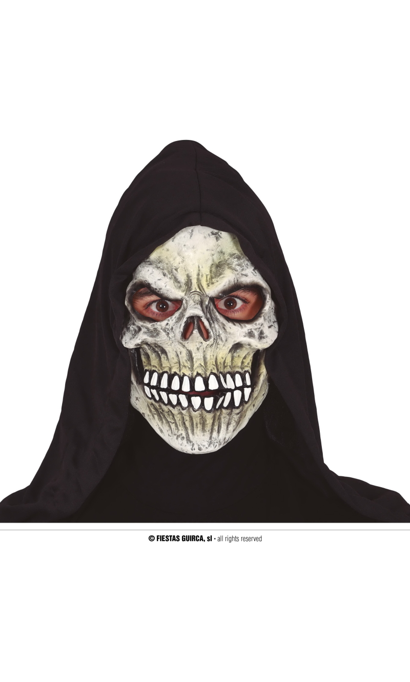 Skeleton Mask With Hood - Adult One Size