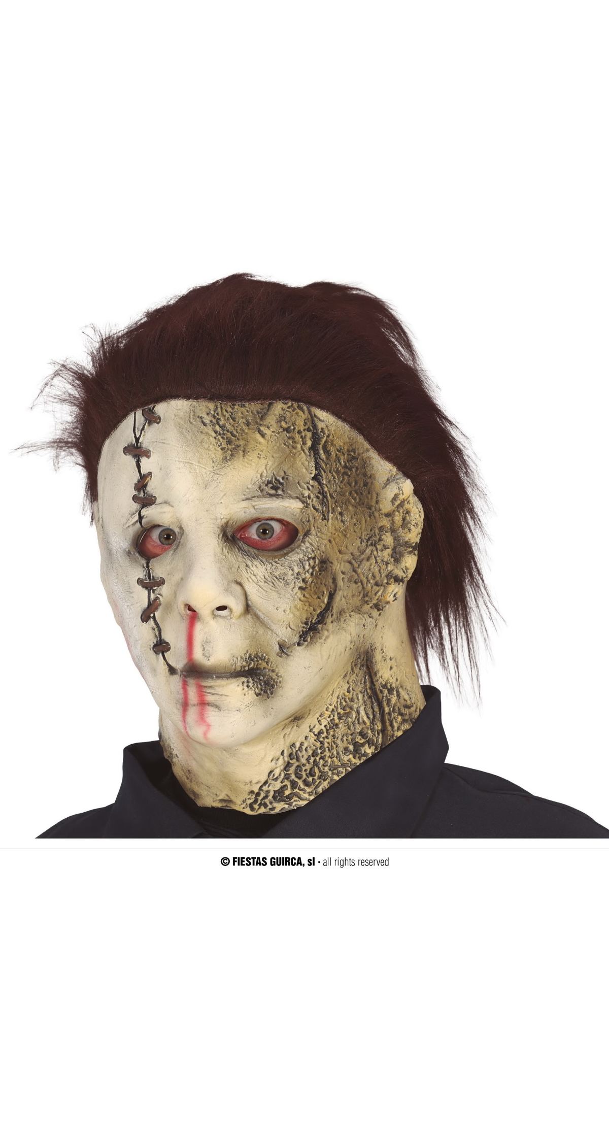 Michael Myers Latex Mask With Hair - Adult One Size