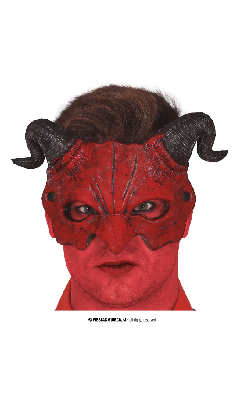 Half Mask Demon - Adult One Size