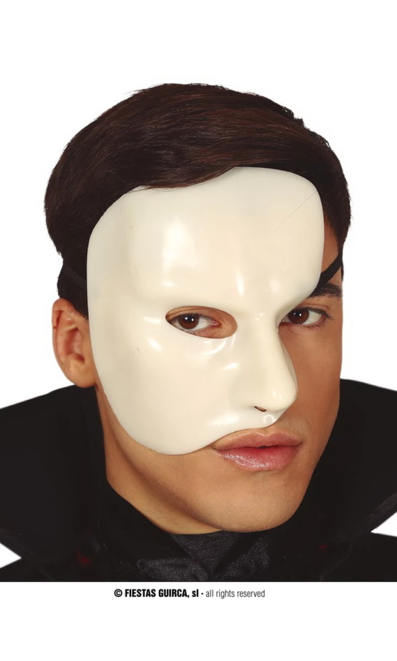 Half Ghost Mask - Adult One Size
