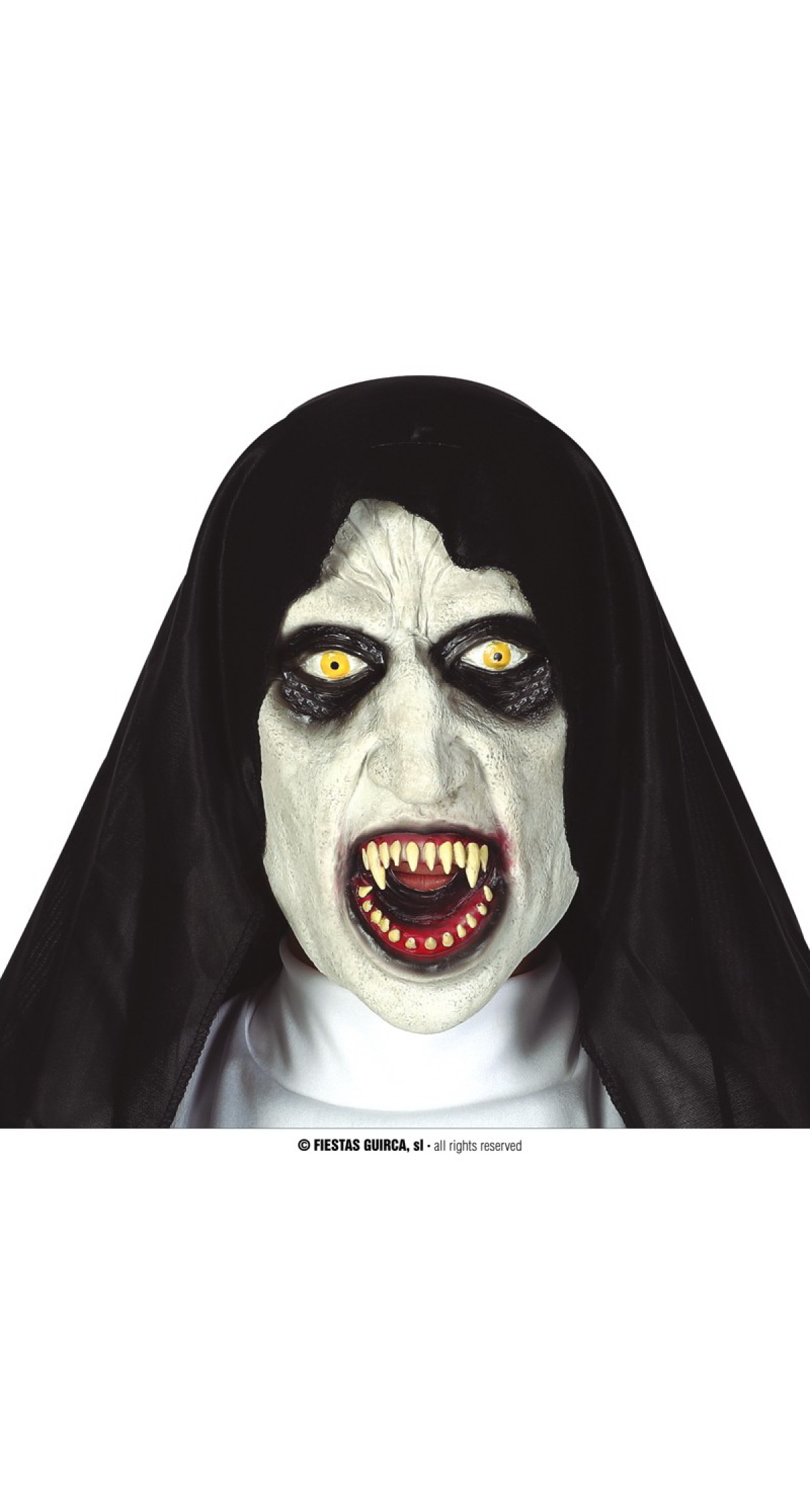 Latex Synister Nun Mask - Adult One Size