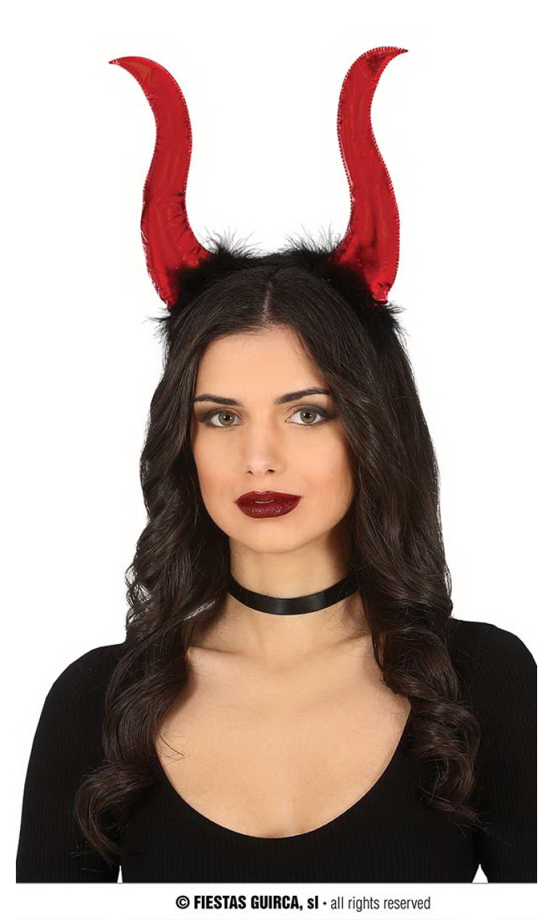 Red Demon Horns Headband