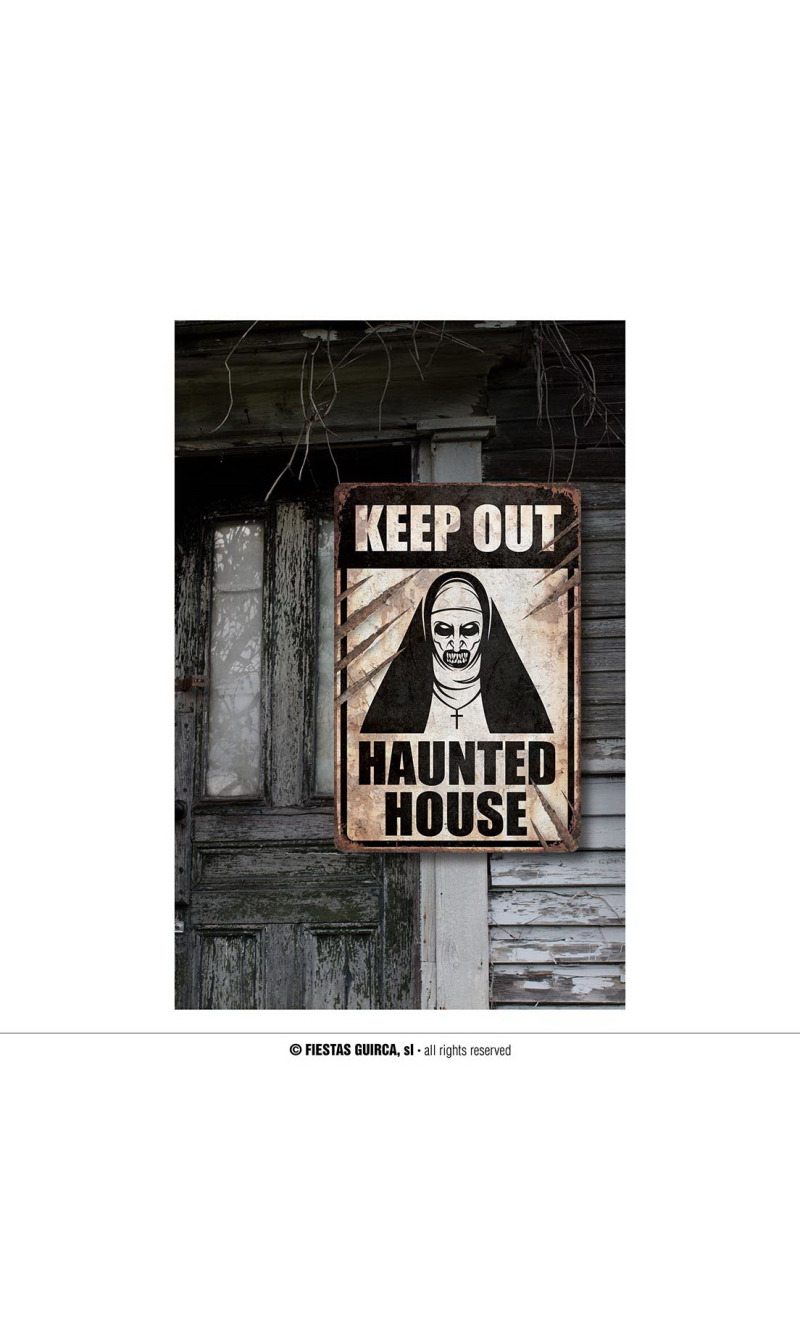 Halloween Hounted House Sign 24x36cm