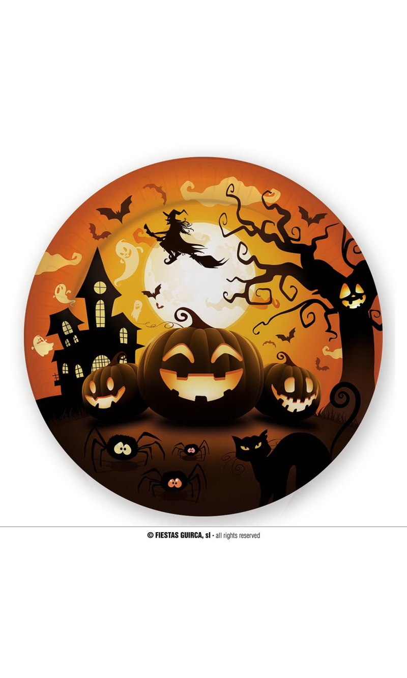 Pumpkin Plates 23cm - 6pk