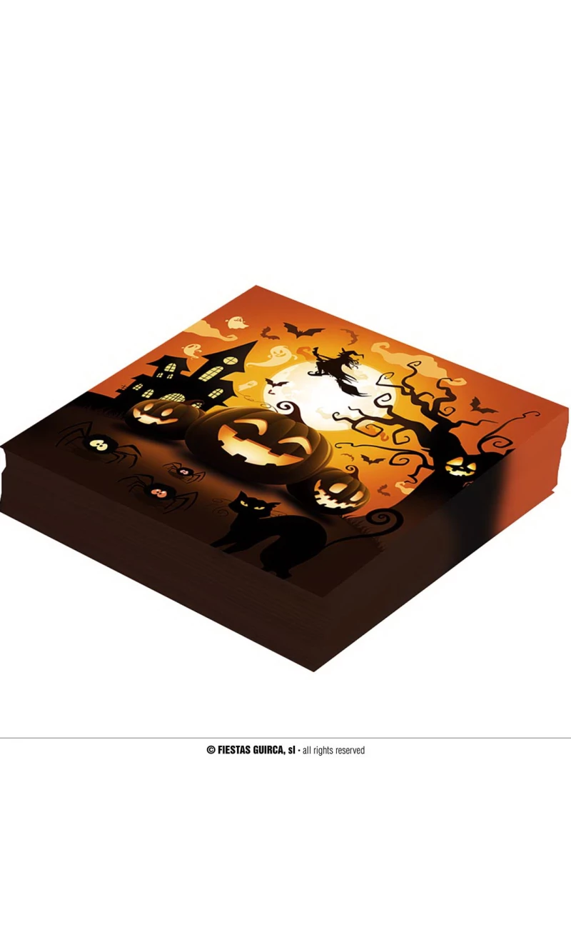 Pumpkin Napkins 33x33cm - 12pk