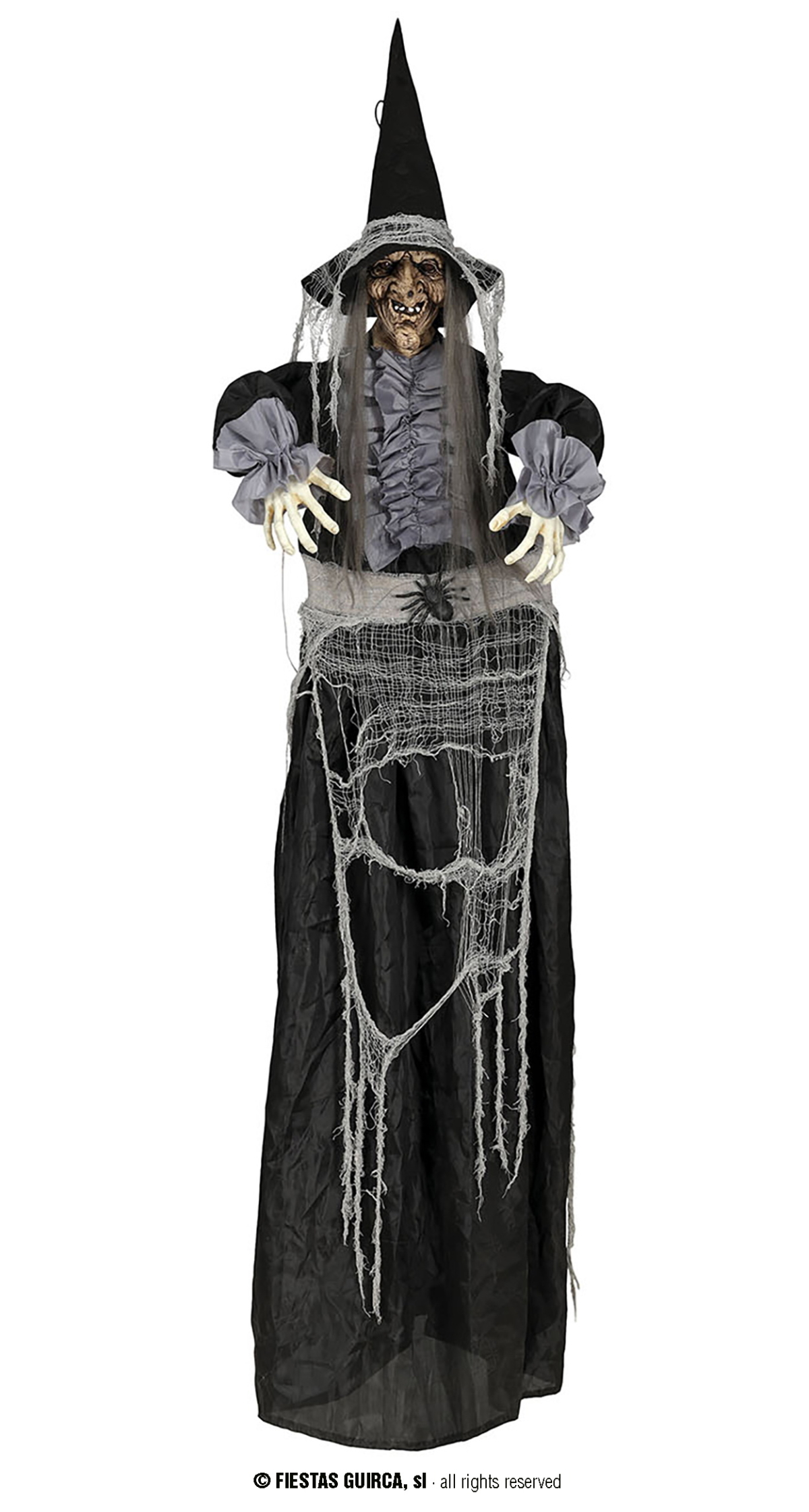 Hanging Witch With Light Sound & Movement 180cm