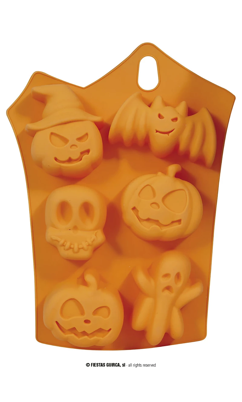 Halloween Silicone Mold For 6 Cookies - 23x15cm
